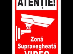 indicator de informare  atentie  zona supravegheata video